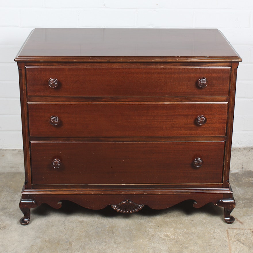 Vintage Queen Anne Style Cedar Lined Chest of Drawers by Cavalier