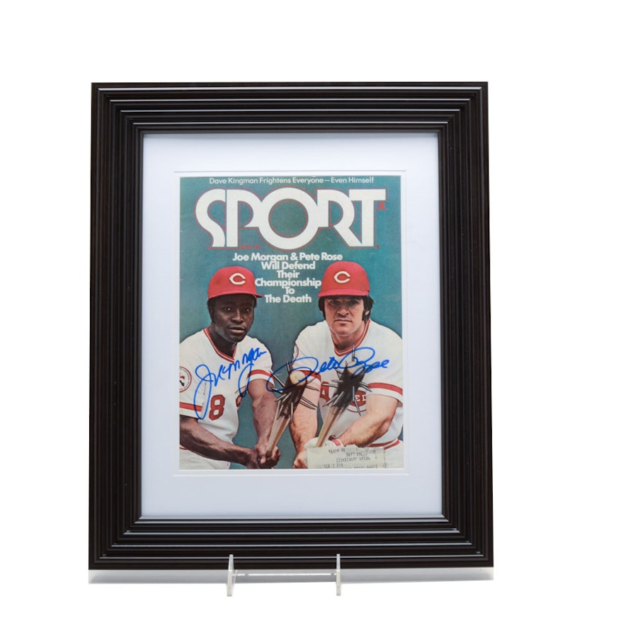 1976 Morgan and Rose Signed "Sport" Magazine Framed Display COA