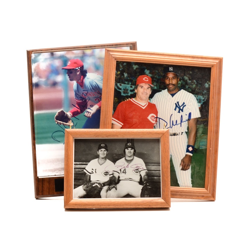 Three Signed Baseball Pictures