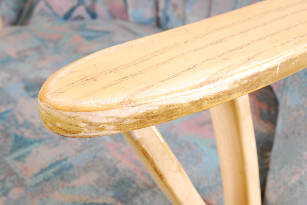 1980s Blond Oak Bar Chairs By Chromcraft