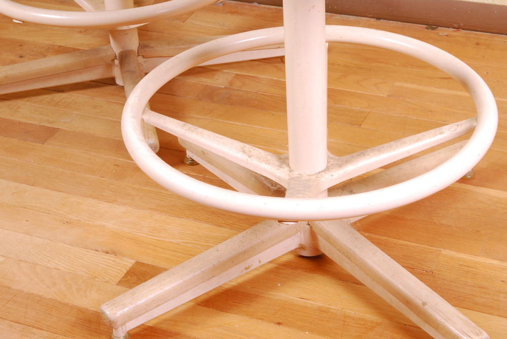 1980s Blond Oak Bar Chairs By Chromcraft