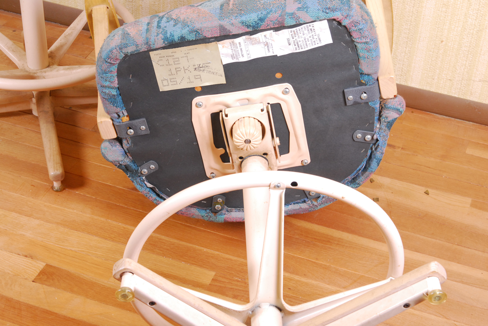 1980s Blond Oak Bar Chairs By Chromcraft