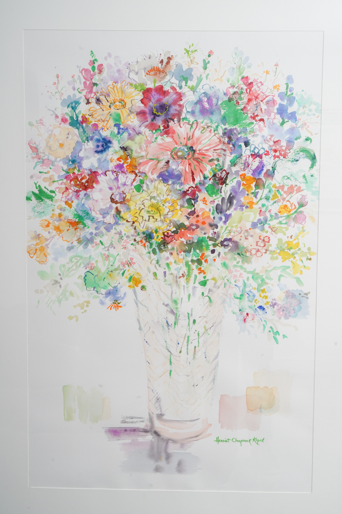 Harriet Chaprack Kapel Watercolor Painting of Flowers