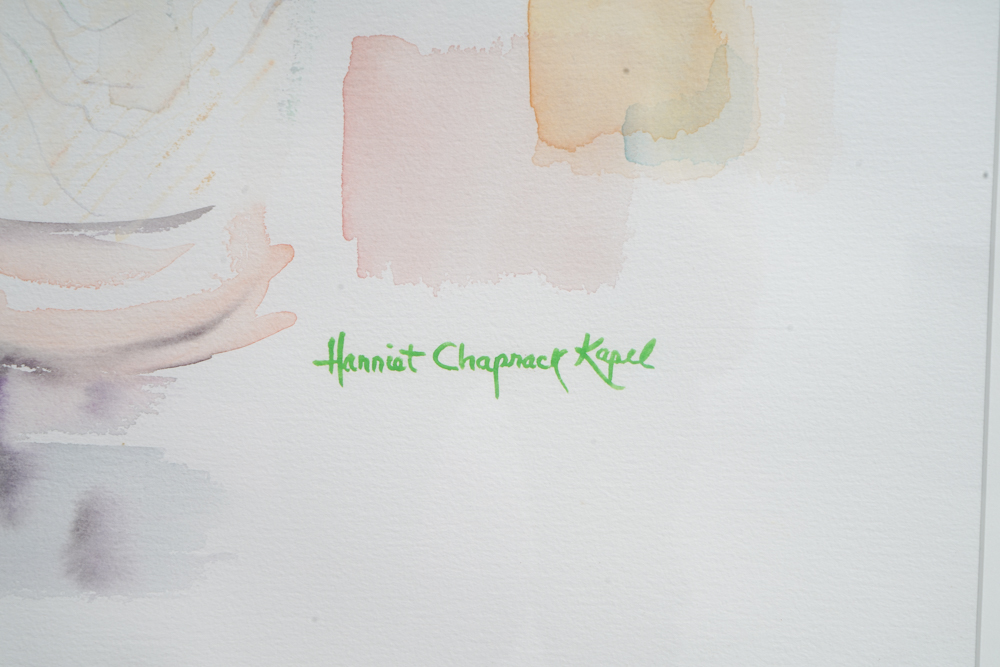 Harriet Chaprack Kapel Watercolor Painting of Flowers