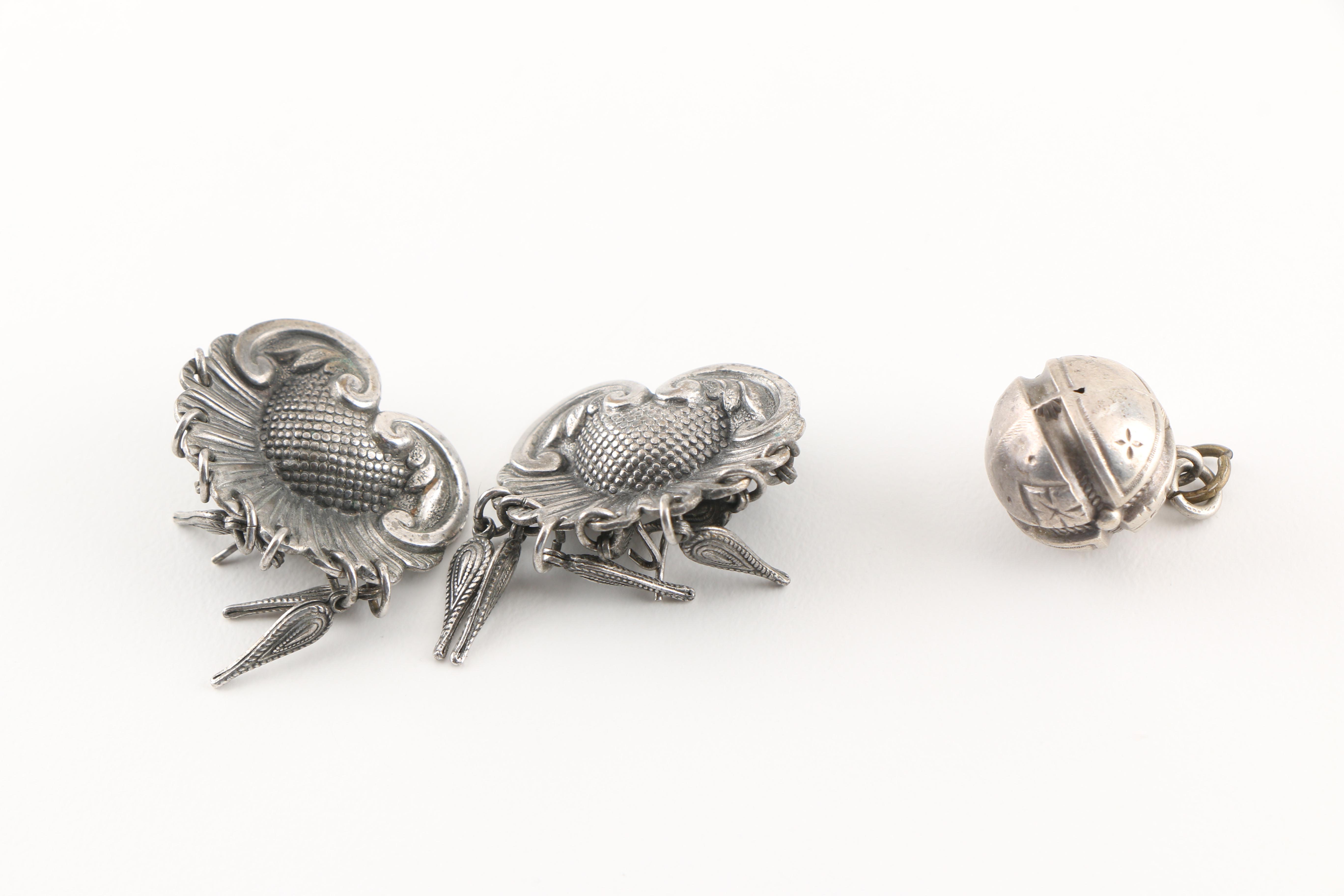 Selection of Vintage Jewelry Featuring Sterling and 800 Silver