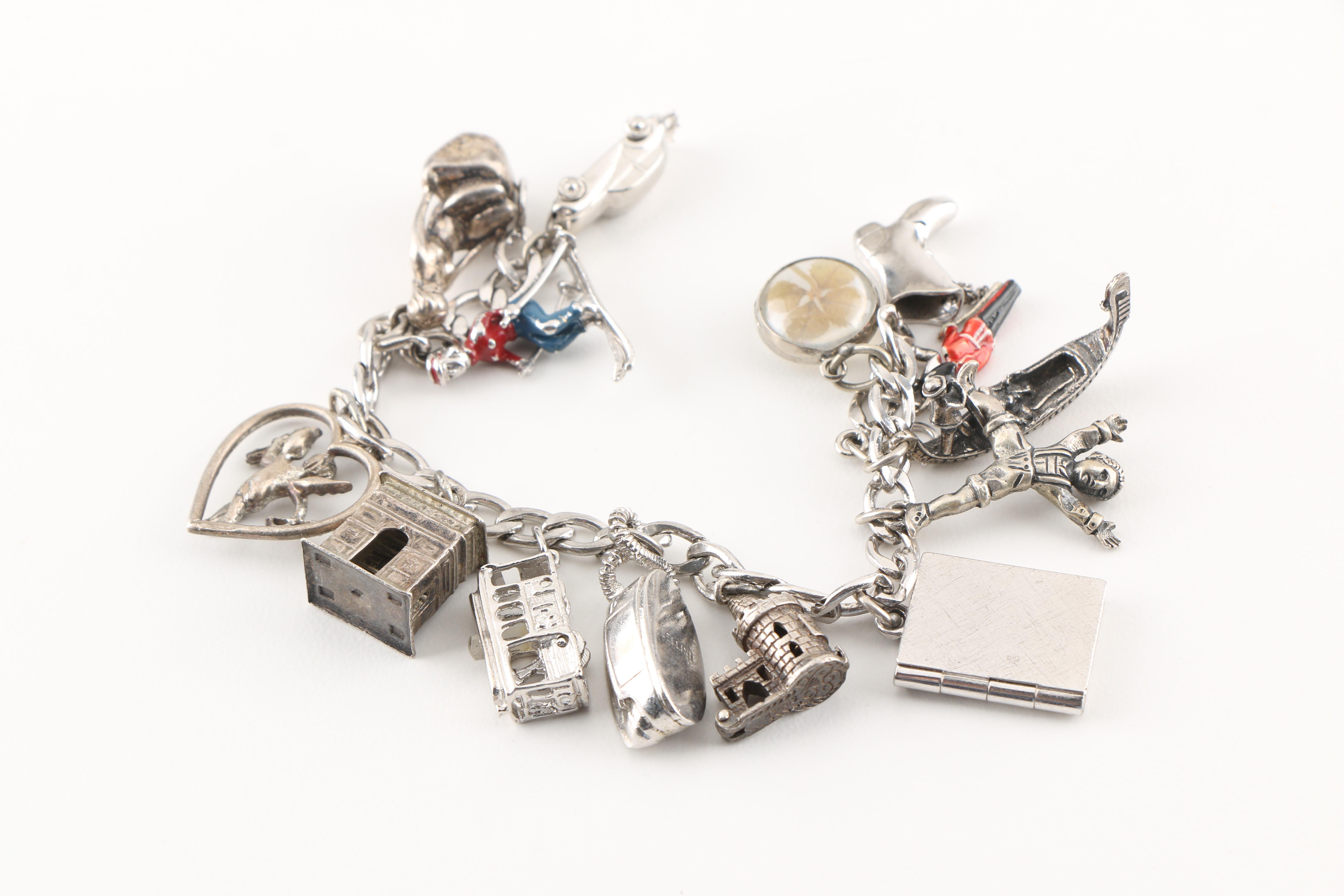 Selection of Vintage Jewelry Featuring Sterling and 800 Silver