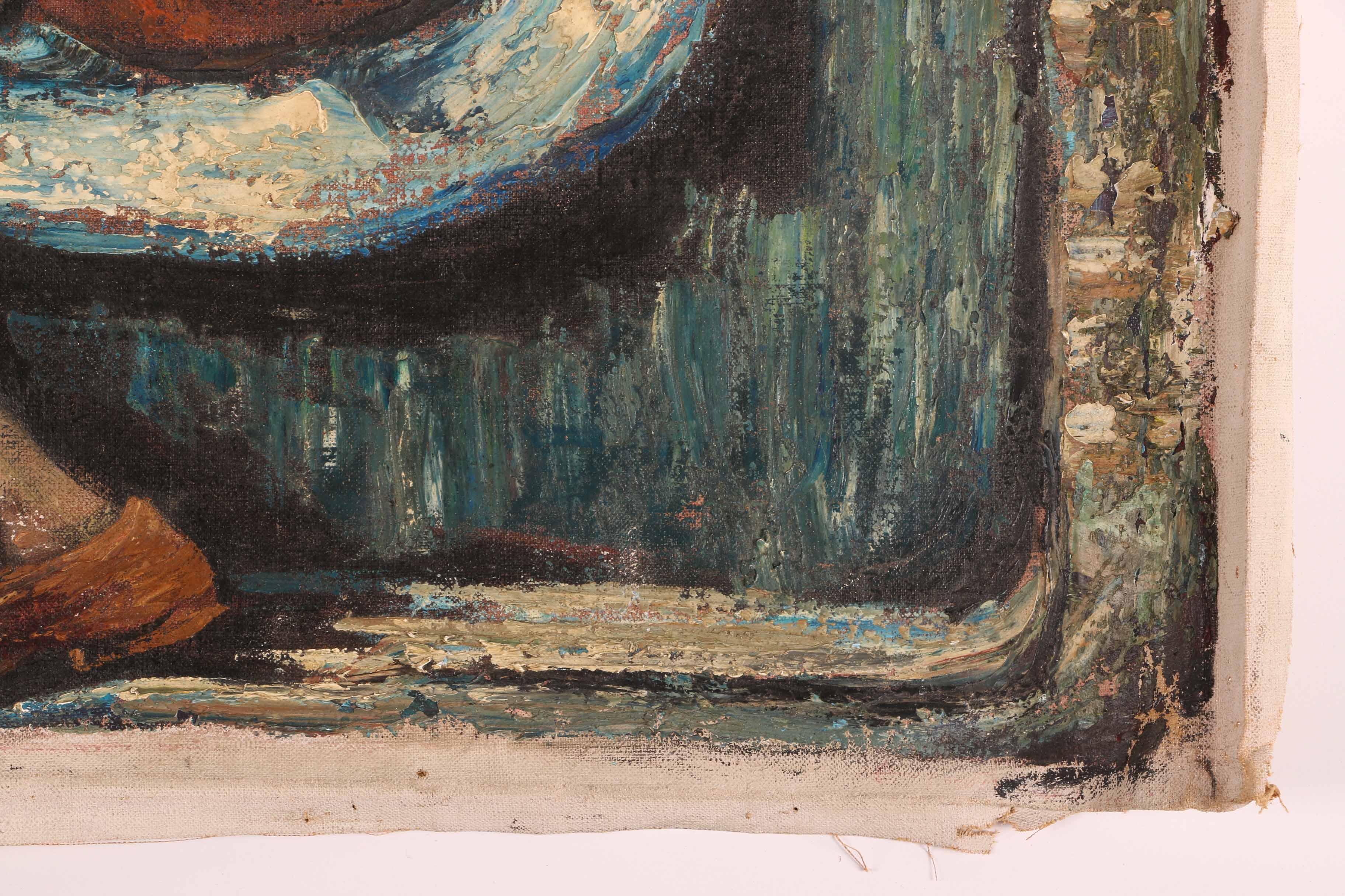 Albert Pels Original Oil Painting on Unstretched Canvas of a Couple Dancing