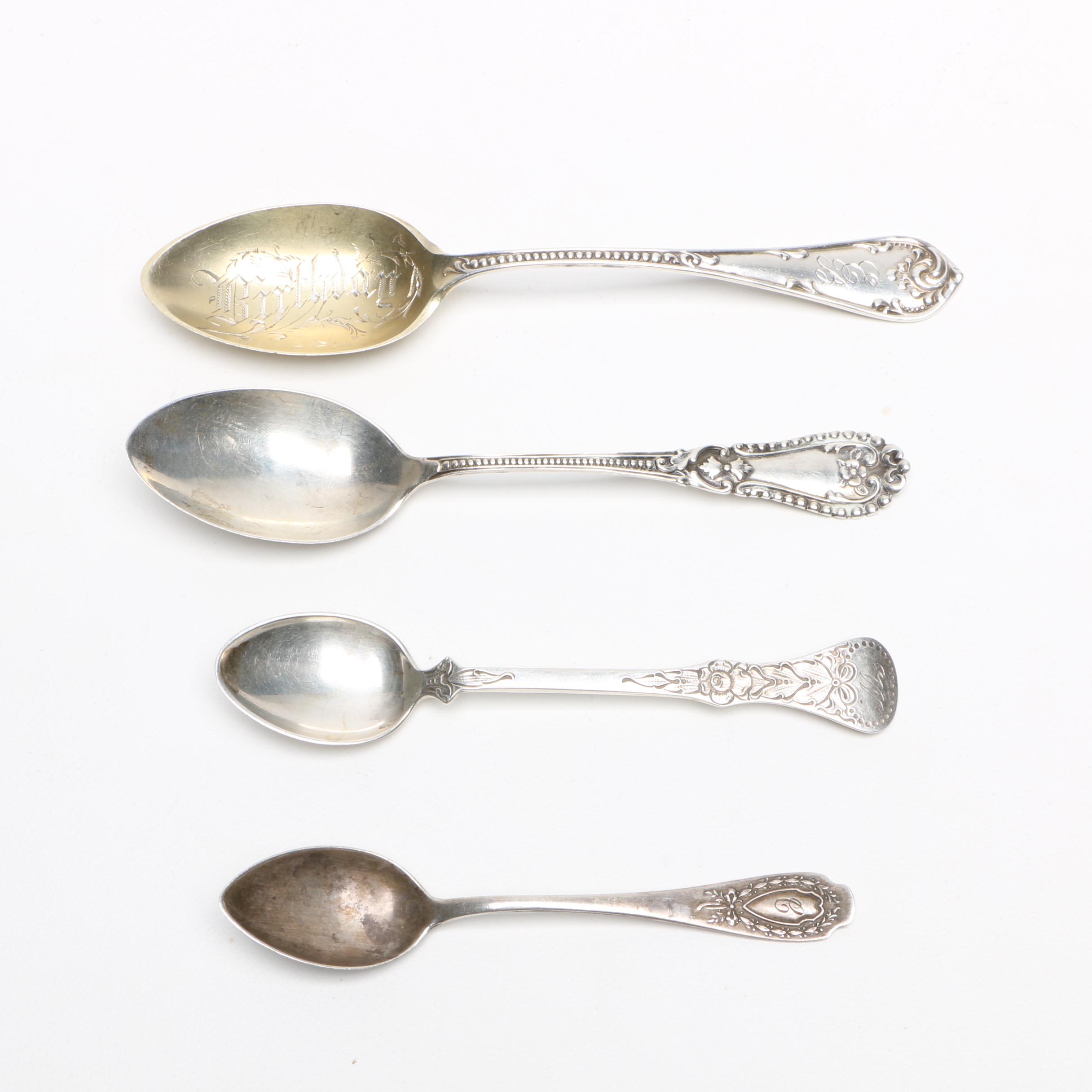 Sterling Spoons with Alvin Mfg. Co. and Norwegian Magnus Aase 830 Silver Spoon