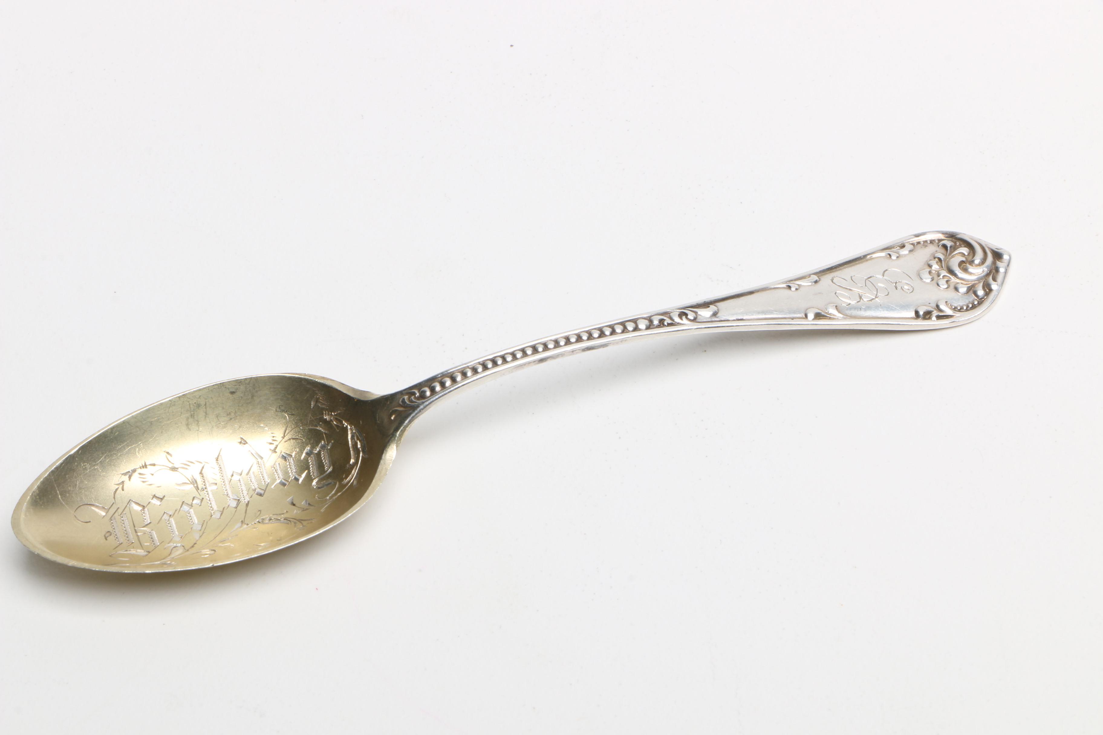 Sterling Spoons with Alvin Mfg. Co. and Norwegian Magnus Aase 830 Silver Spoon