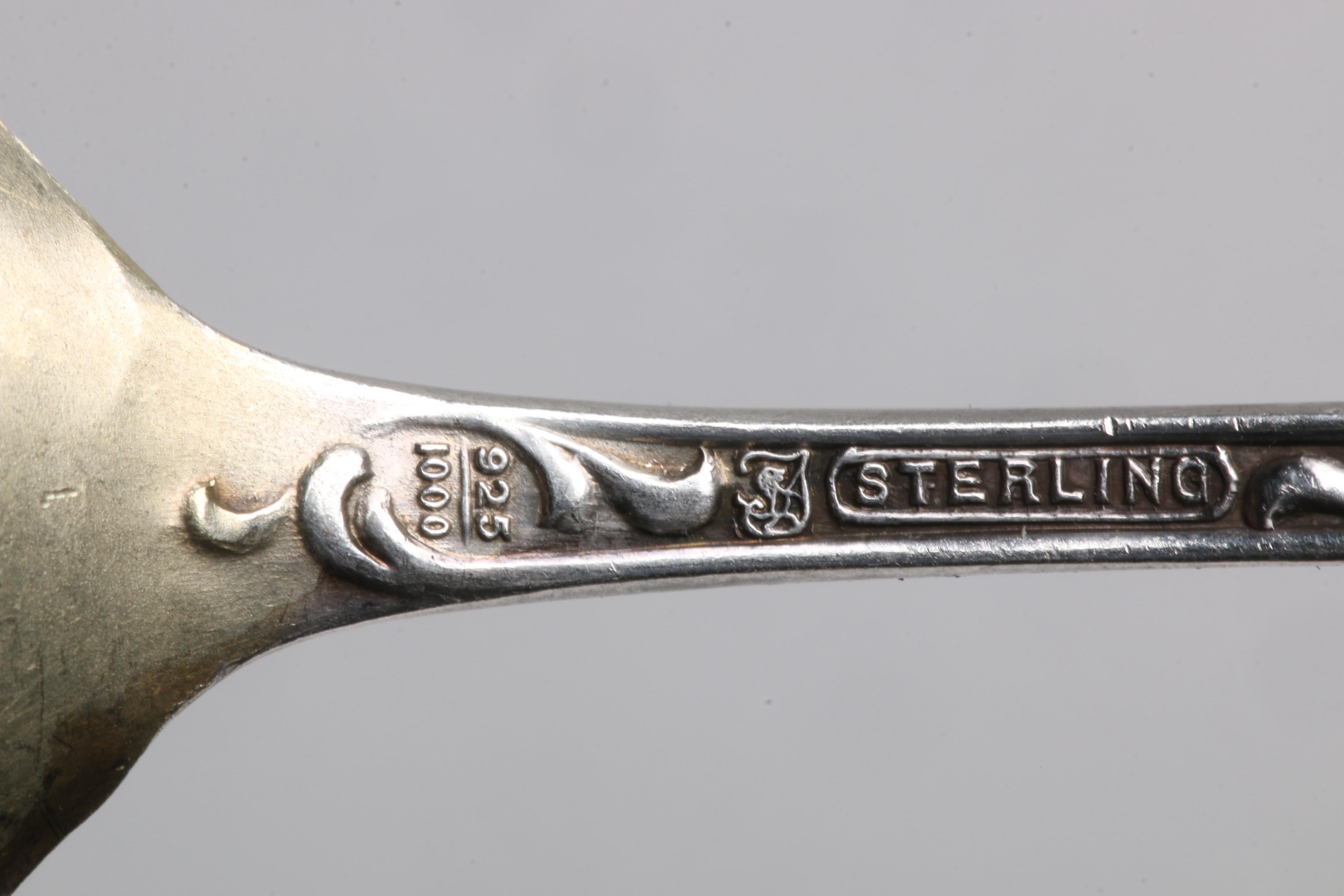 Sterling Spoons with Alvin Mfg. Co. and Norwegian Magnus Aase 830 Silver Spoon