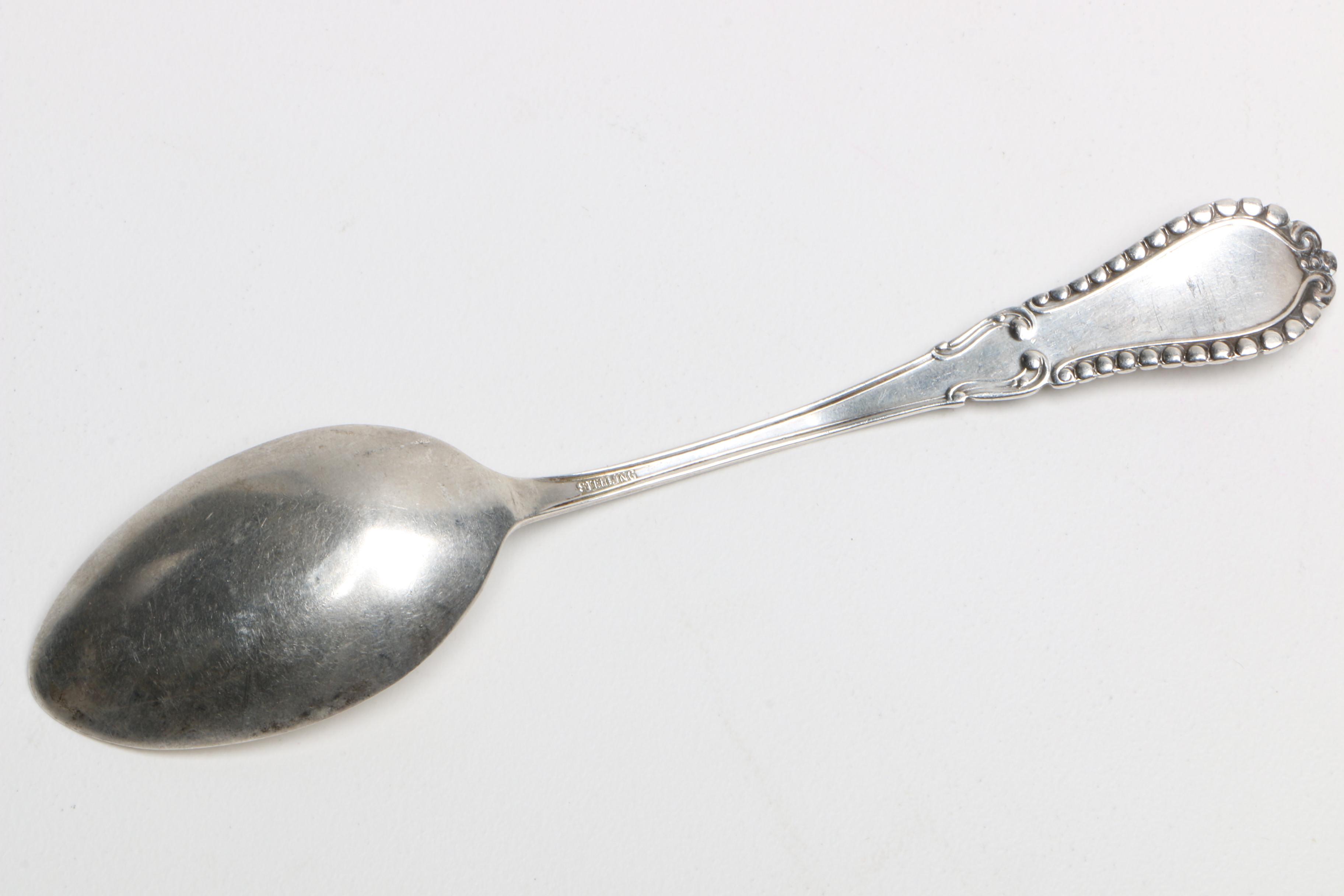 Sterling Spoons with Alvin Mfg. Co. and Norwegian Magnus Aase 830 Silver Spoon