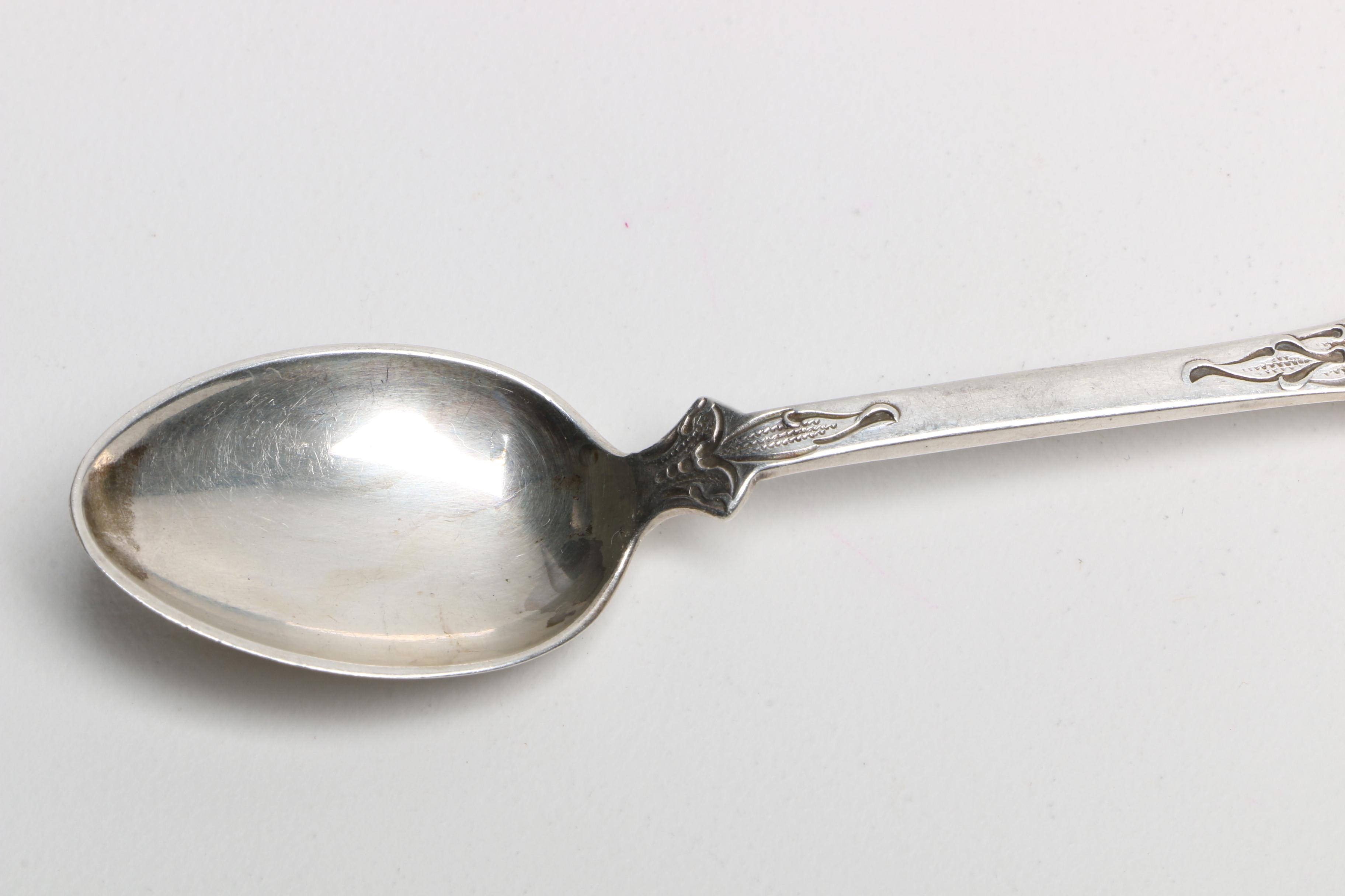Sterling Spoons with Alvin Mfg. Co. and Norwegian Magnus Aase 830 Silver Spoon