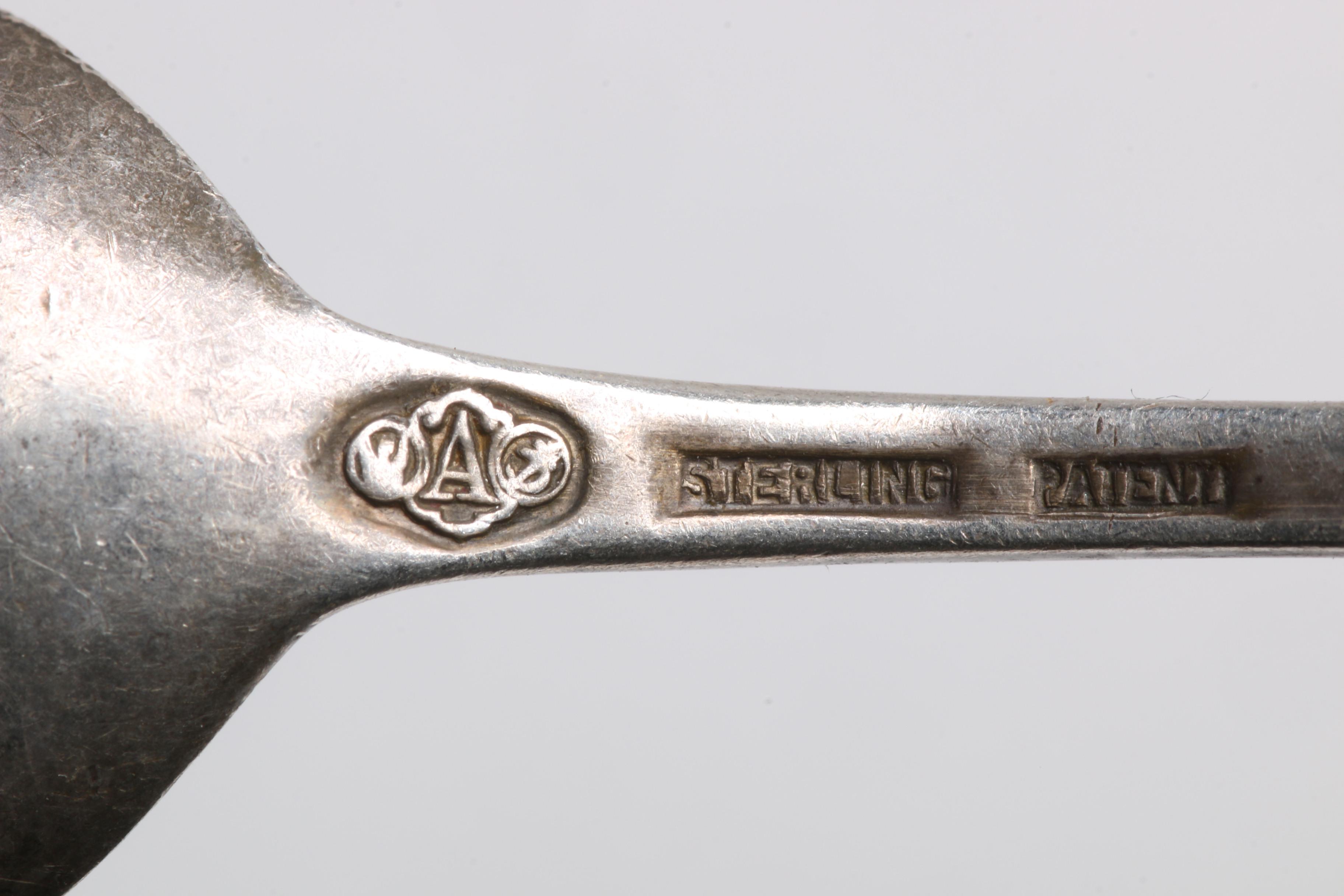 Sterling Spoons with Alvin Mfg. Co. and Norwegian Magnus Aase 830 Silver Spoon
