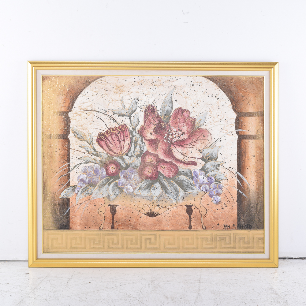 Van Stafford Mixed Media Artwork on Canvas