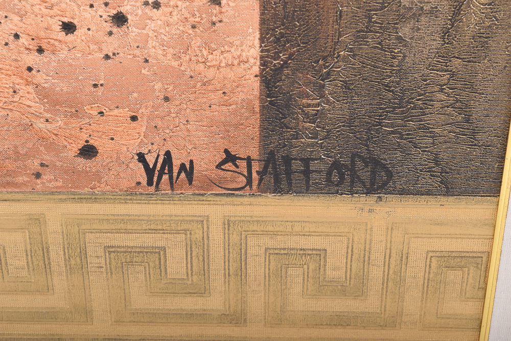 Van Stafford Mixed Media Artwork on Canvas