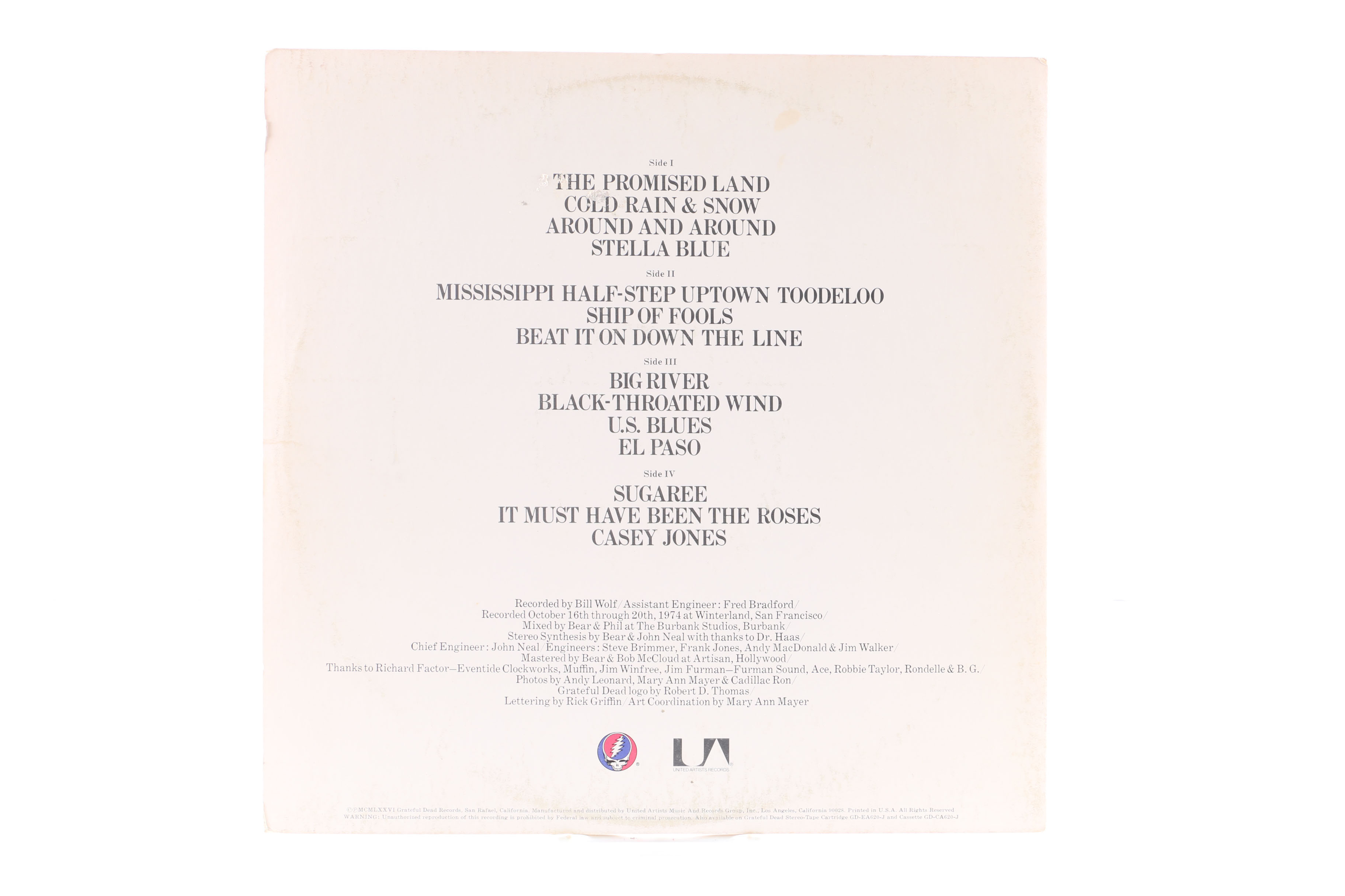 Grateful Dead and Jerry Garcia LPs Including "Europe '72" Original US Pressing