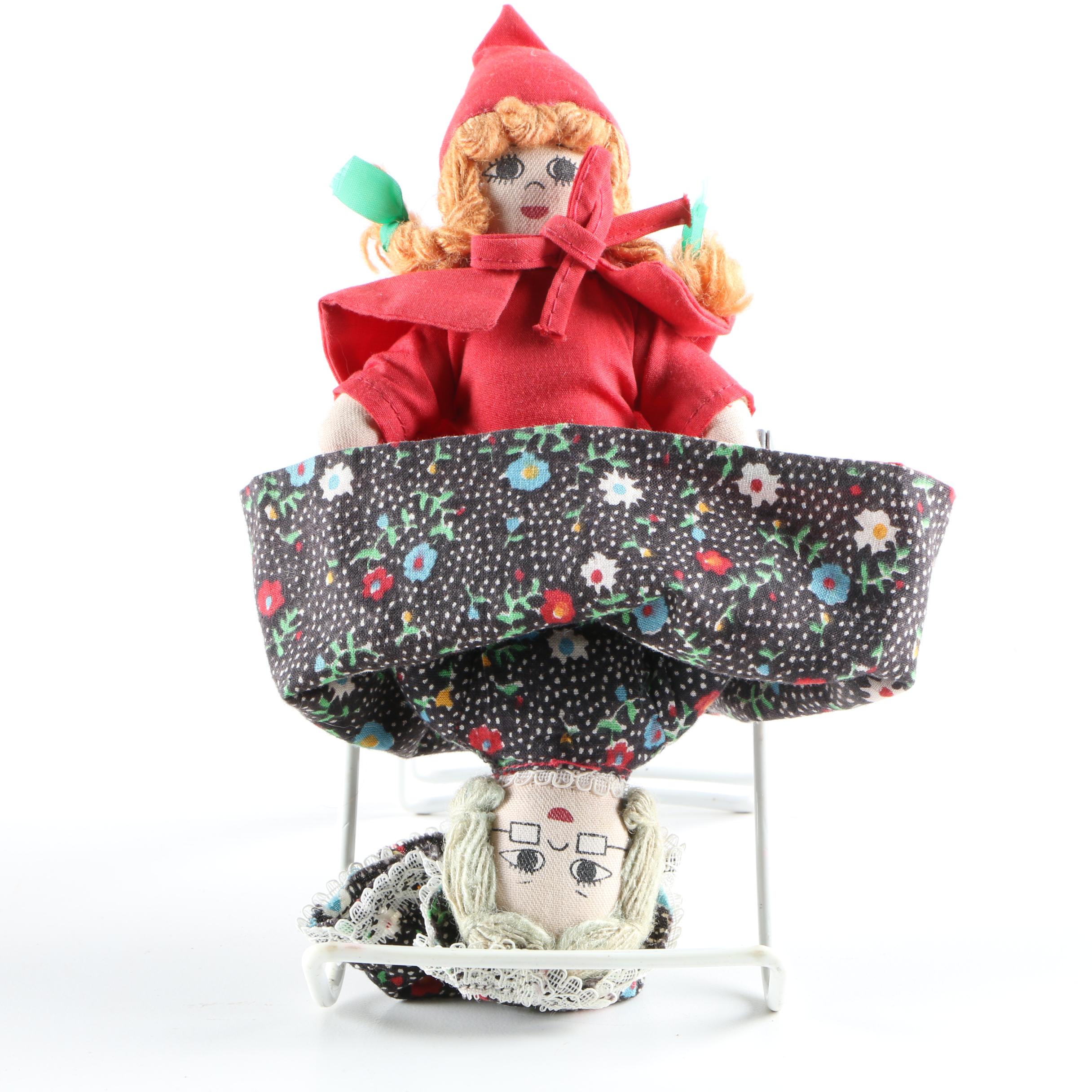 Vintage Little Red Riding Hood Topsy Turvy Doll