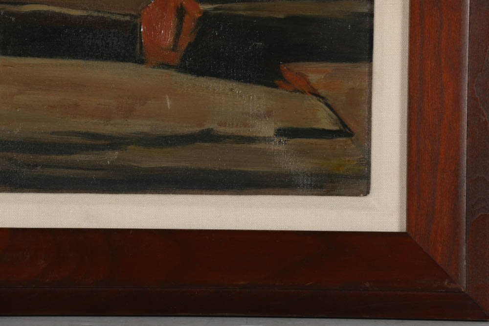 Antonio Martino Oil Painting on Canvas "Seascape - Two Lights"