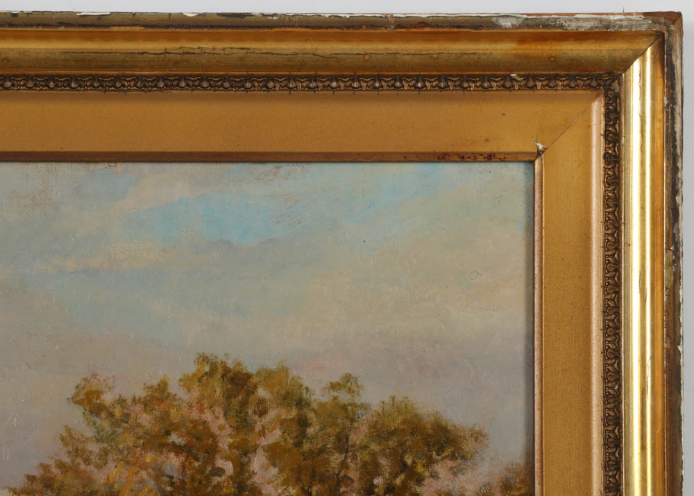 William Baptiste Baird Oil Painting on Canvas "At the Foundation"