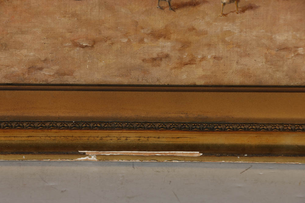 William Baptiste Baird Oil Painting on Canvas "At the Foundation"