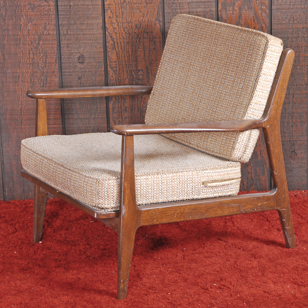 Vintage Mid Century Modern Mahogany Lounge Chair