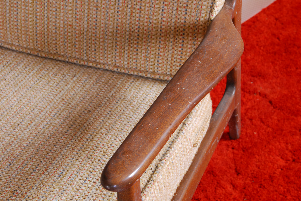 Vintage Mid Century Modern Mahogany Lounge Chair
