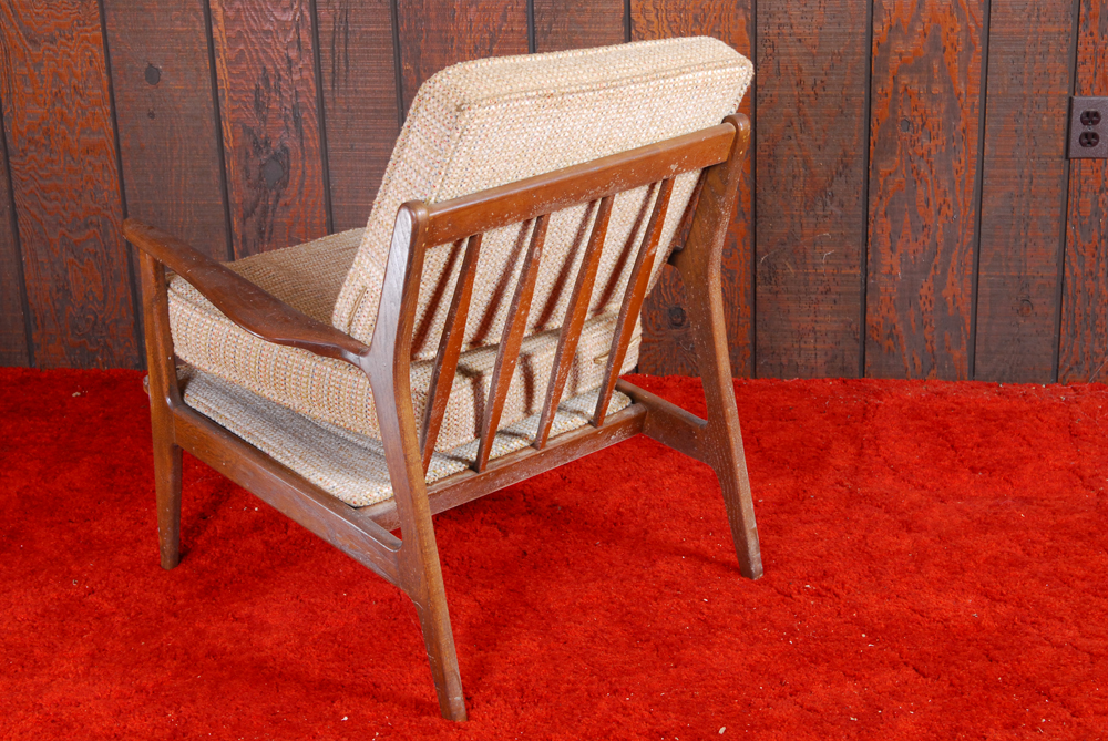 Vintage Mid Century Modern Mahogany Lounge Chair