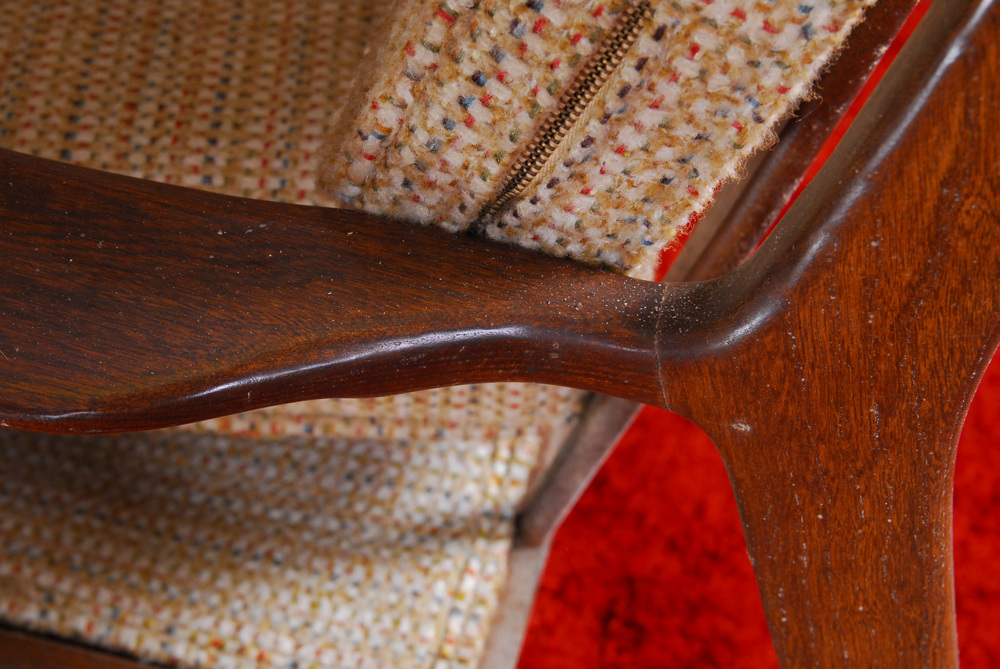 Vintage Mid Century Modern Mahogany Lounge Chair