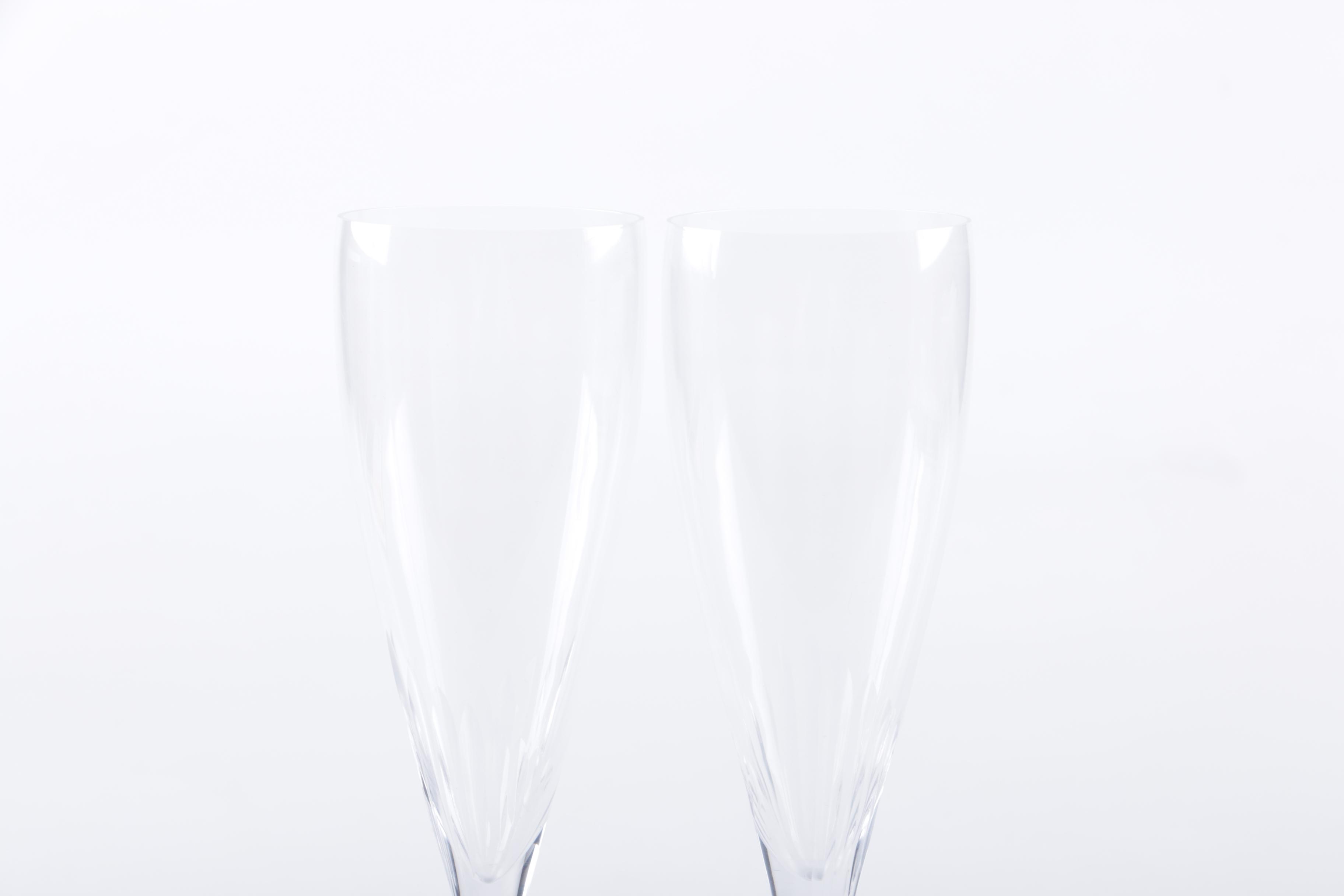 Orrefors "Crescendo" Champagne Flutes