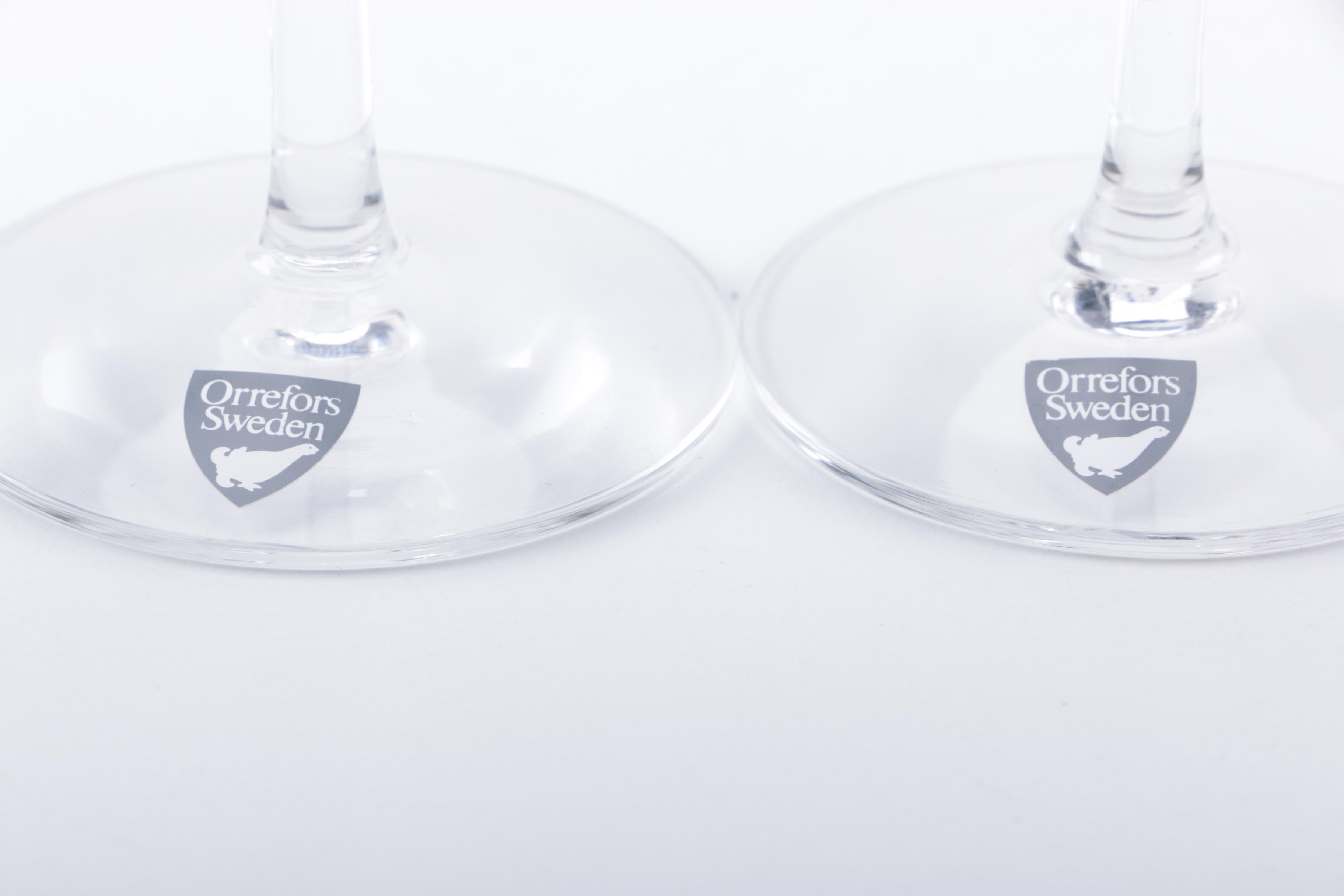 Orrefors "Crescendo" Champagne Flutes