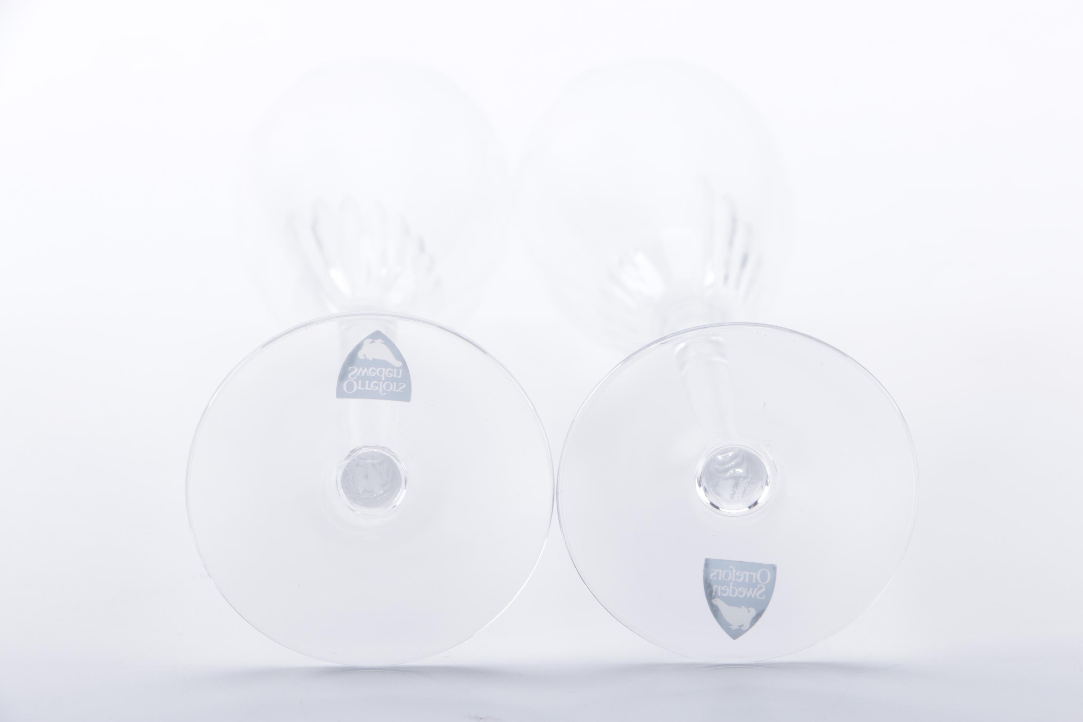 Orrefors "Crescendo" Champagne Flutes