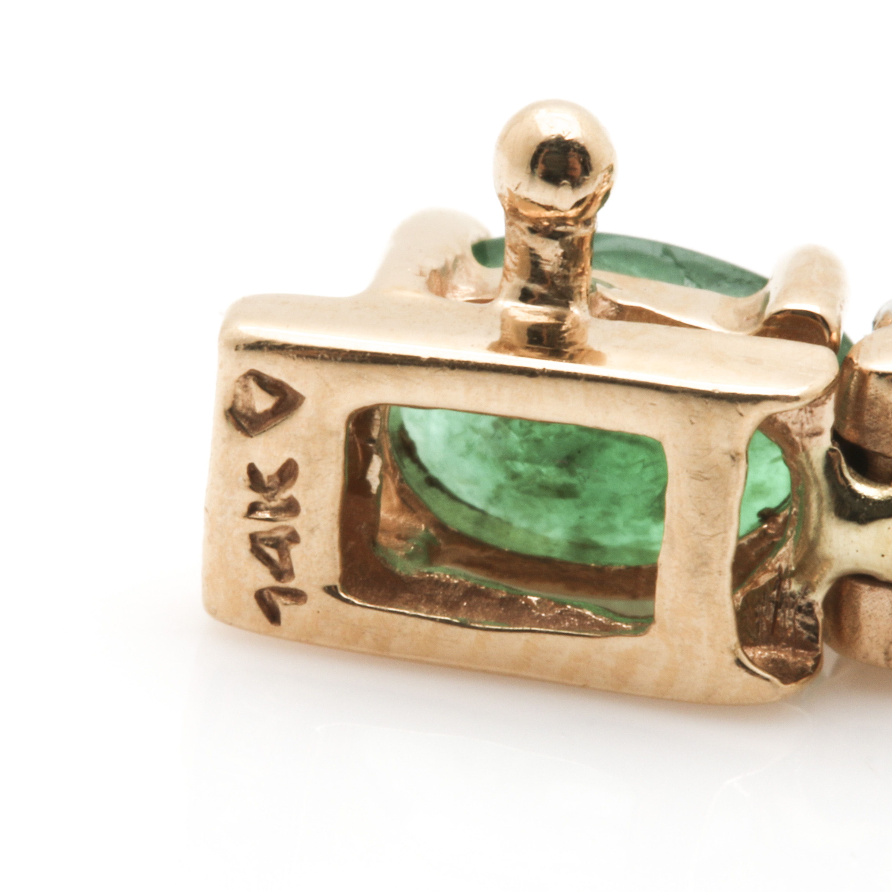 14K Yellow Gold 9.20 CTW Emerald and Diamond Bracelet