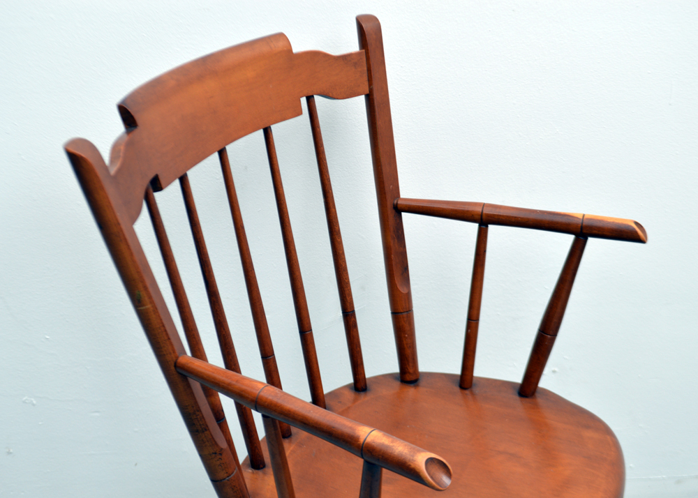 Two Maple Spindle Back Chairs
