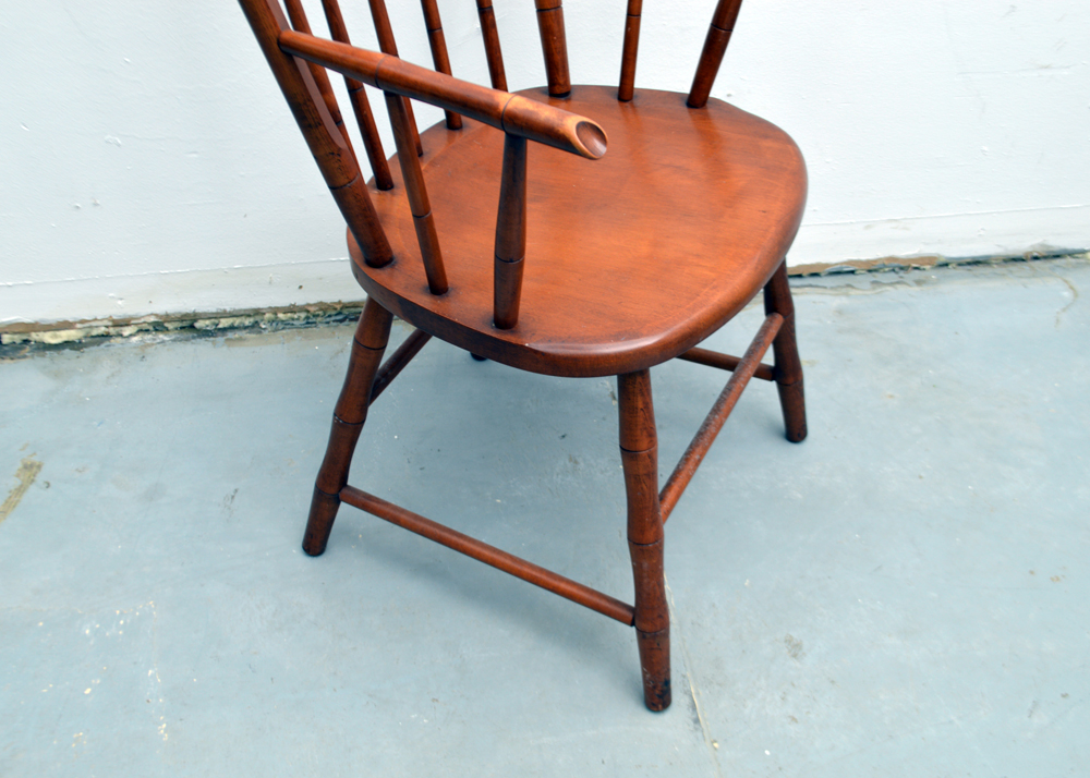 Two Maple Spindle Back Chairs