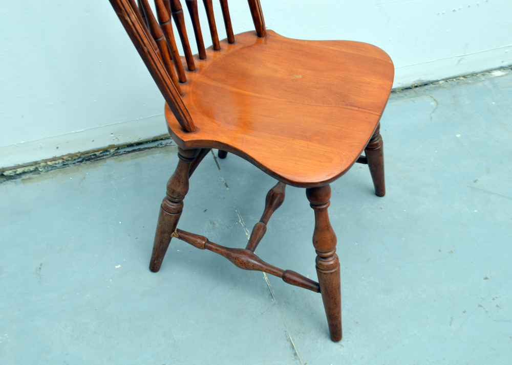 Two Maple Spindle Back Chairs