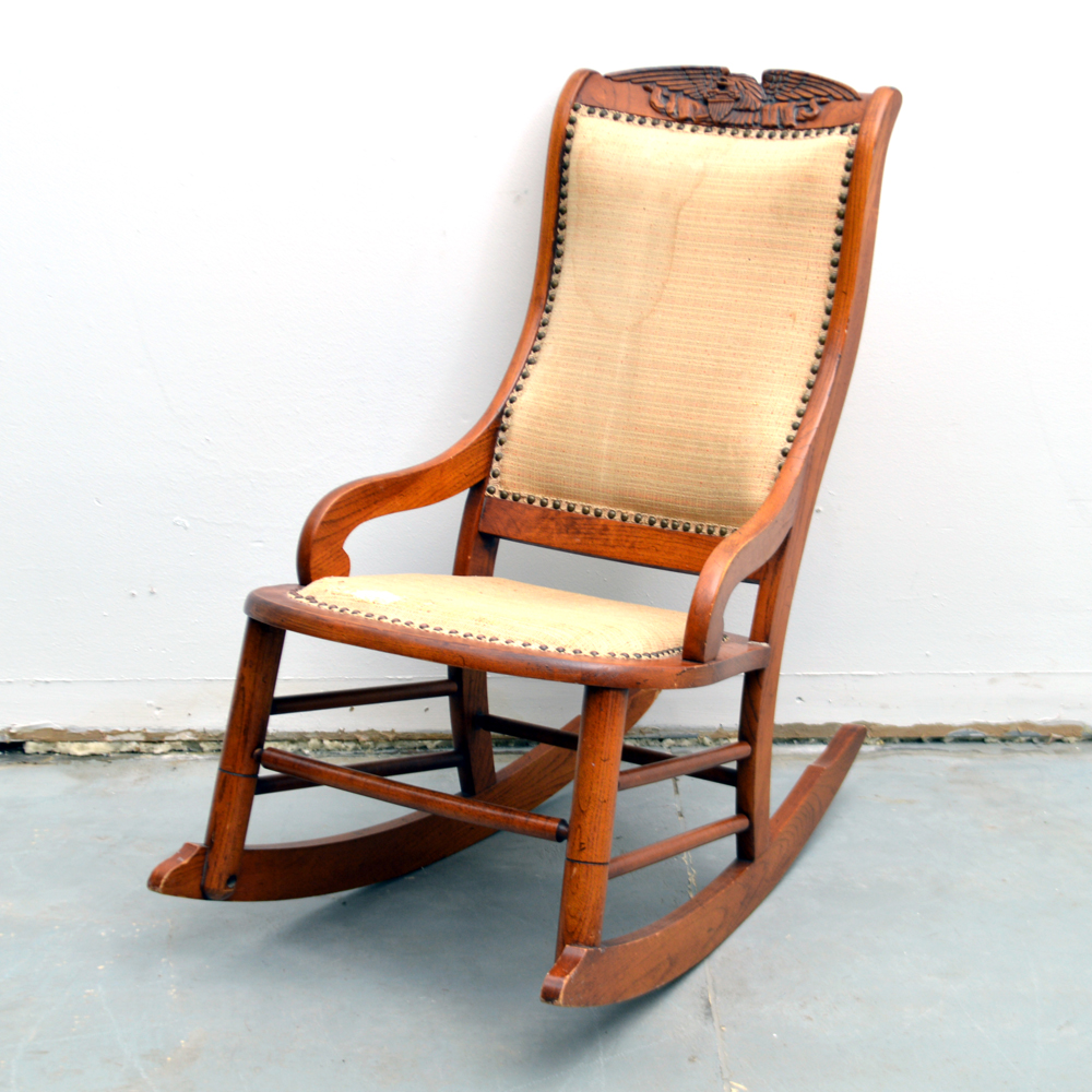 Vintage Globe Parlor Rocking Chair