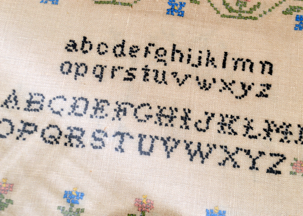 Vintage Chair, Needlepoint and Magazine Rack