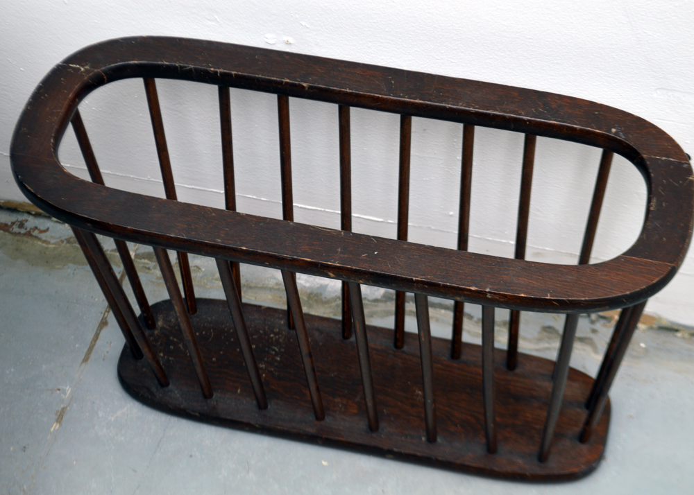 Vintage Chair, Needlepoint and Magazine Rack