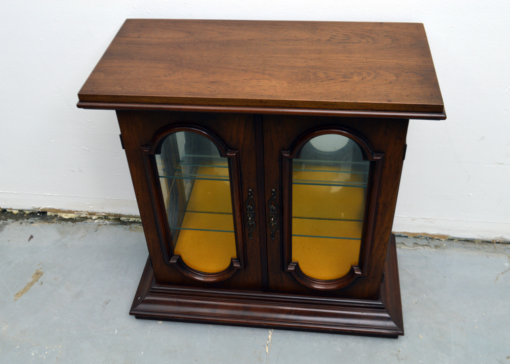 Vintage Lighted Display Cabinet