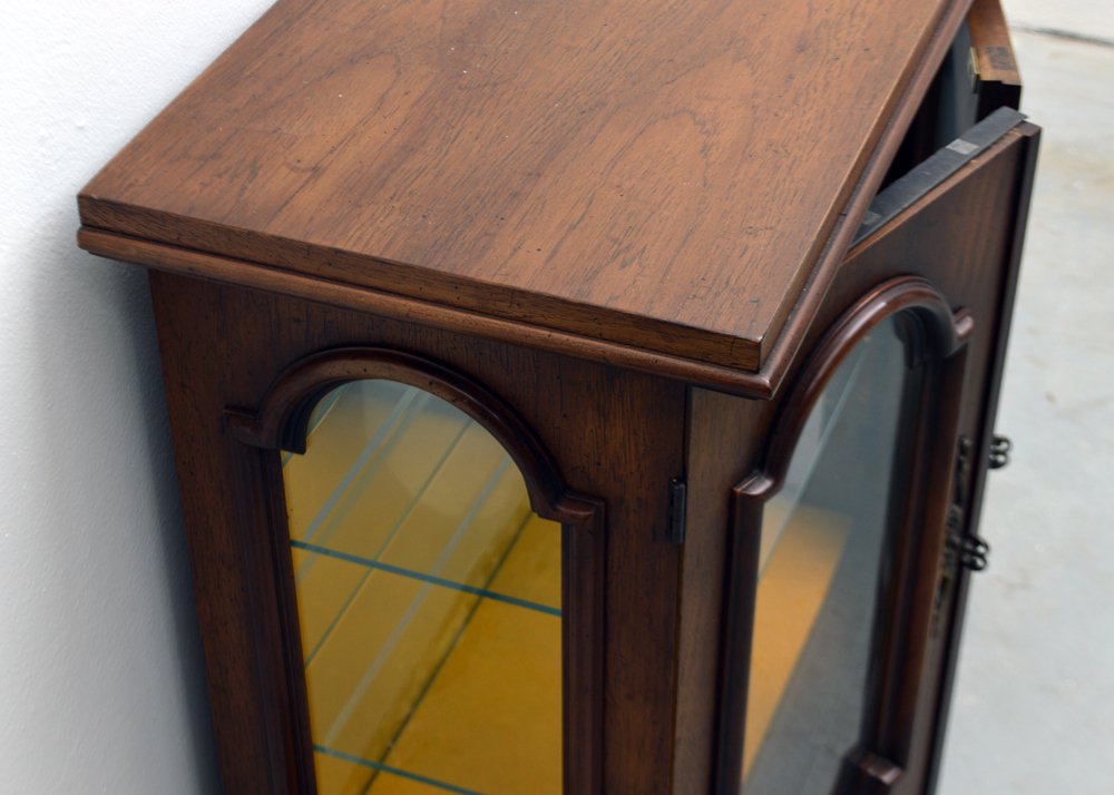 Vintage Lighted Display Cabinet