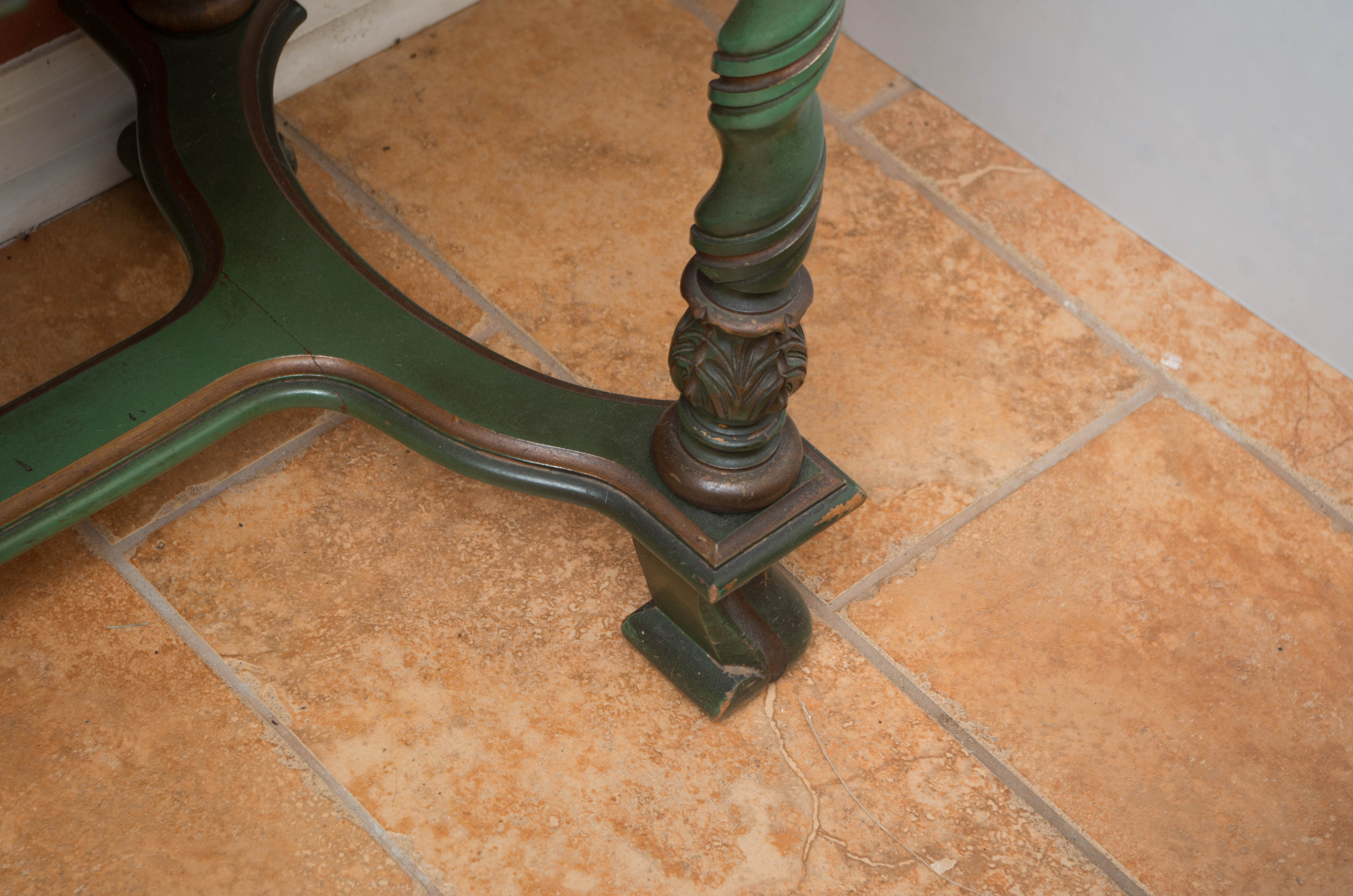 Vintage Hand Painted Chinoiserie Cabinet On Stand