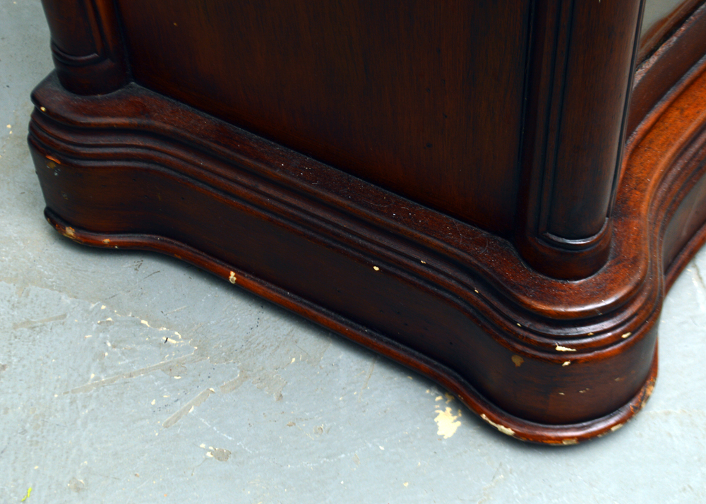 Granite Topped Serpentine Cherry Cabinet