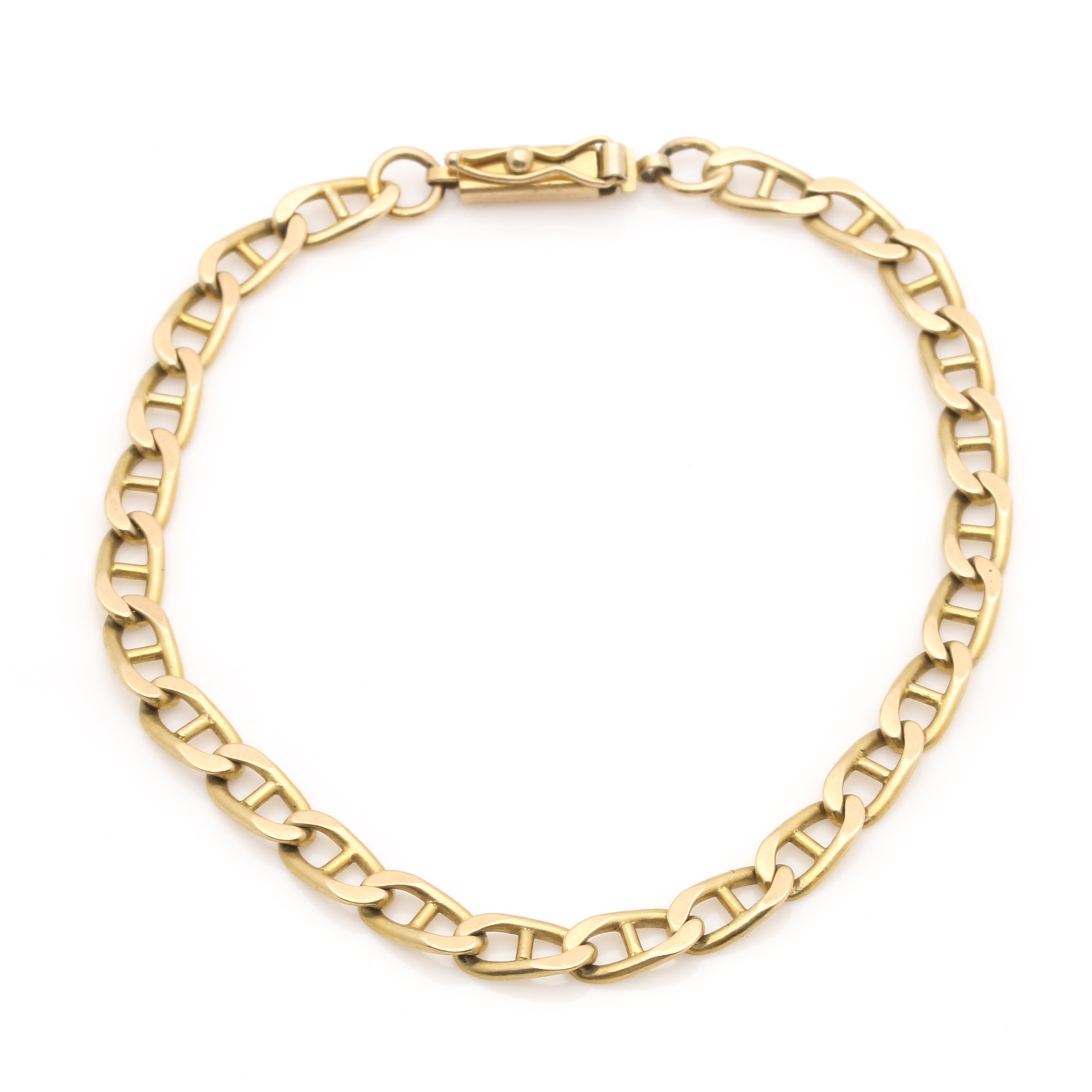 14K Yellow Gold Mariner Chain Bracelet