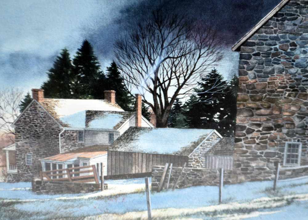 C. Phillip Linoff Limited Edition Offset Lithograph of a Rural Scene