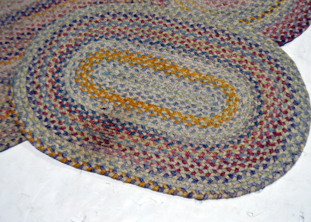 Three Oval Braided Wool Area Rugs