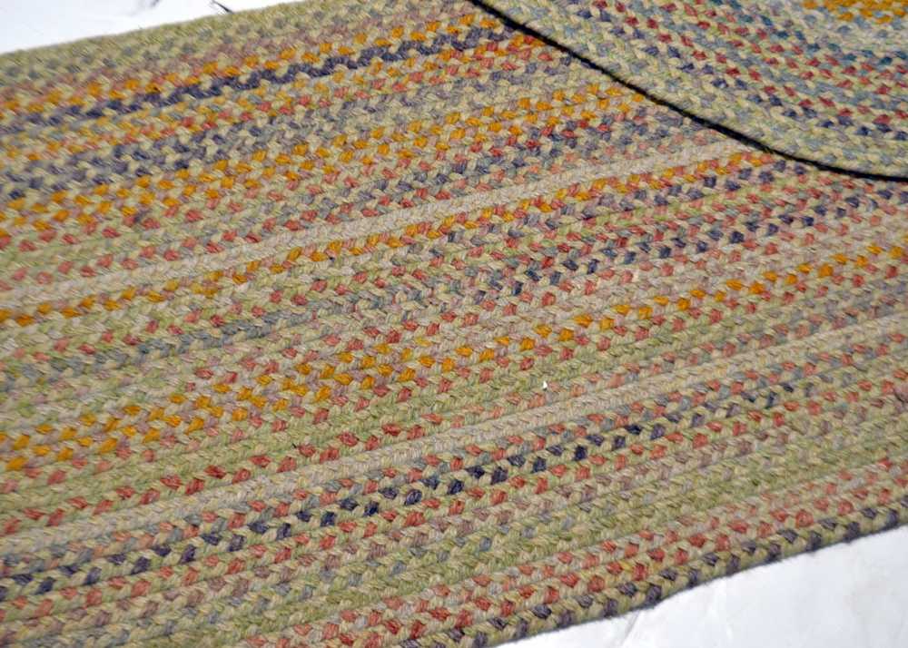 Three Oval Braided Wool Area Rugs