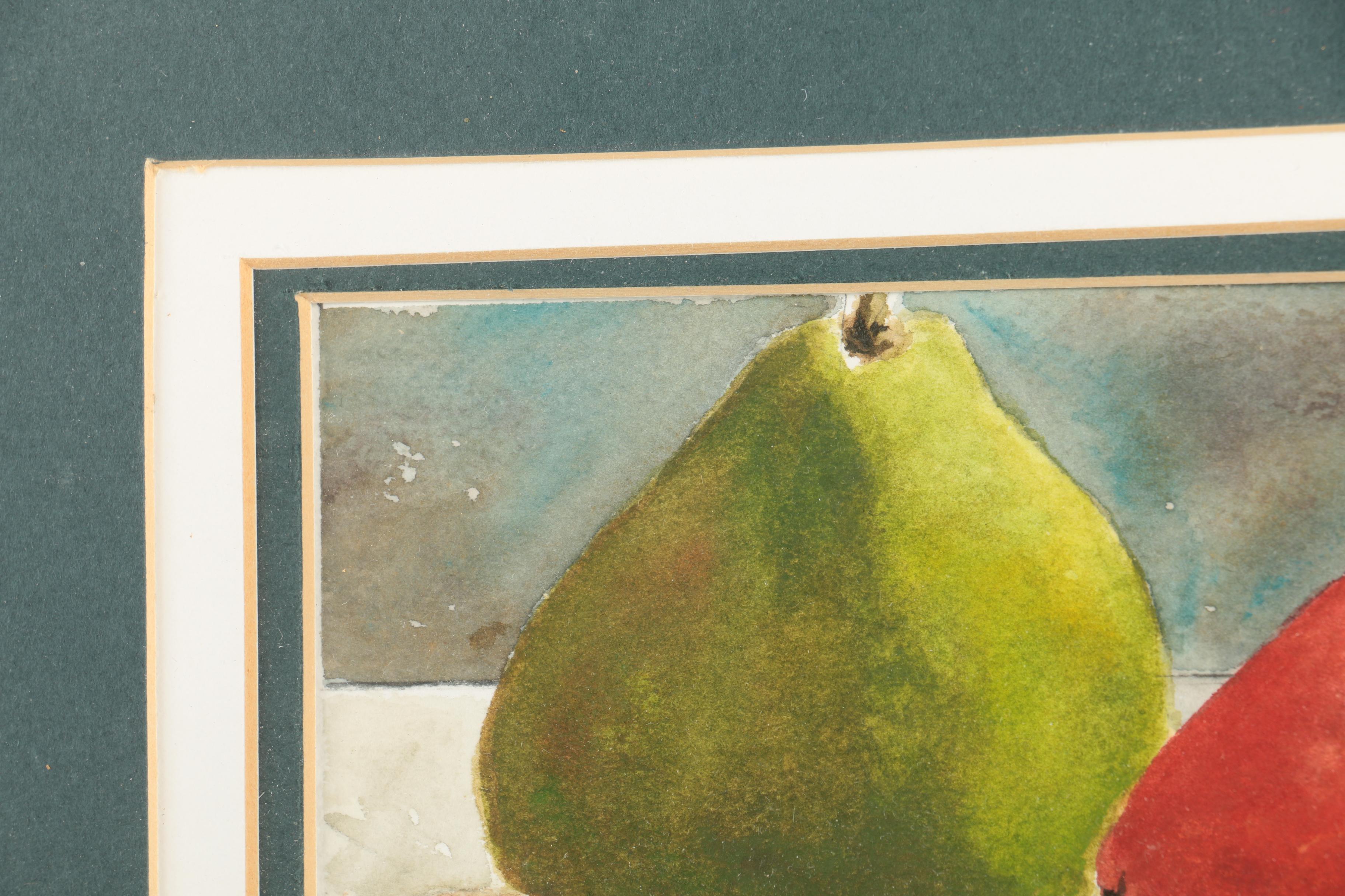 Anthony S. Elacion Watercolor Painting Still Life of Fruit and Eggs