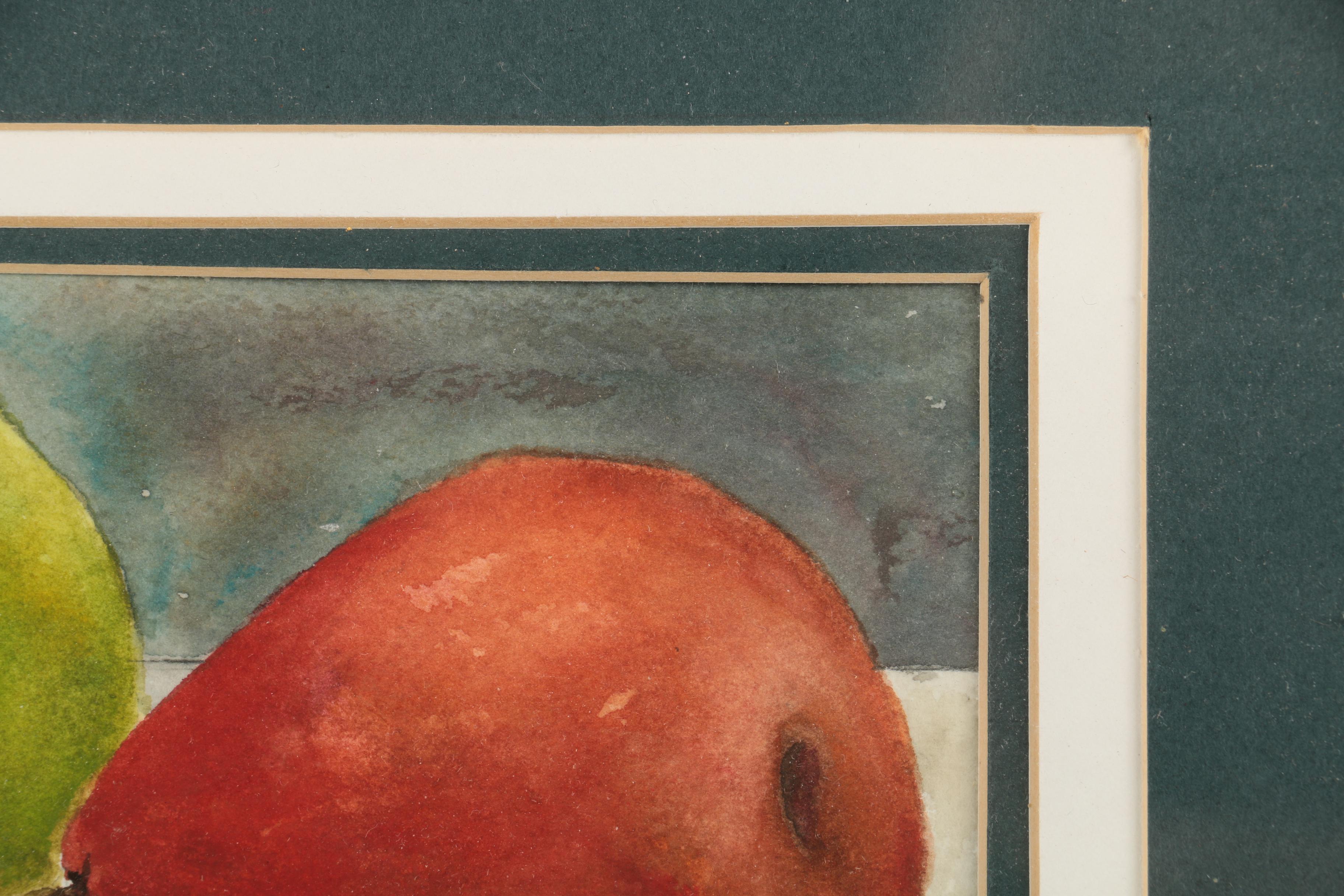 Anthony S. Elacion Watercolor Painting Still Life of Fruit and Eggs