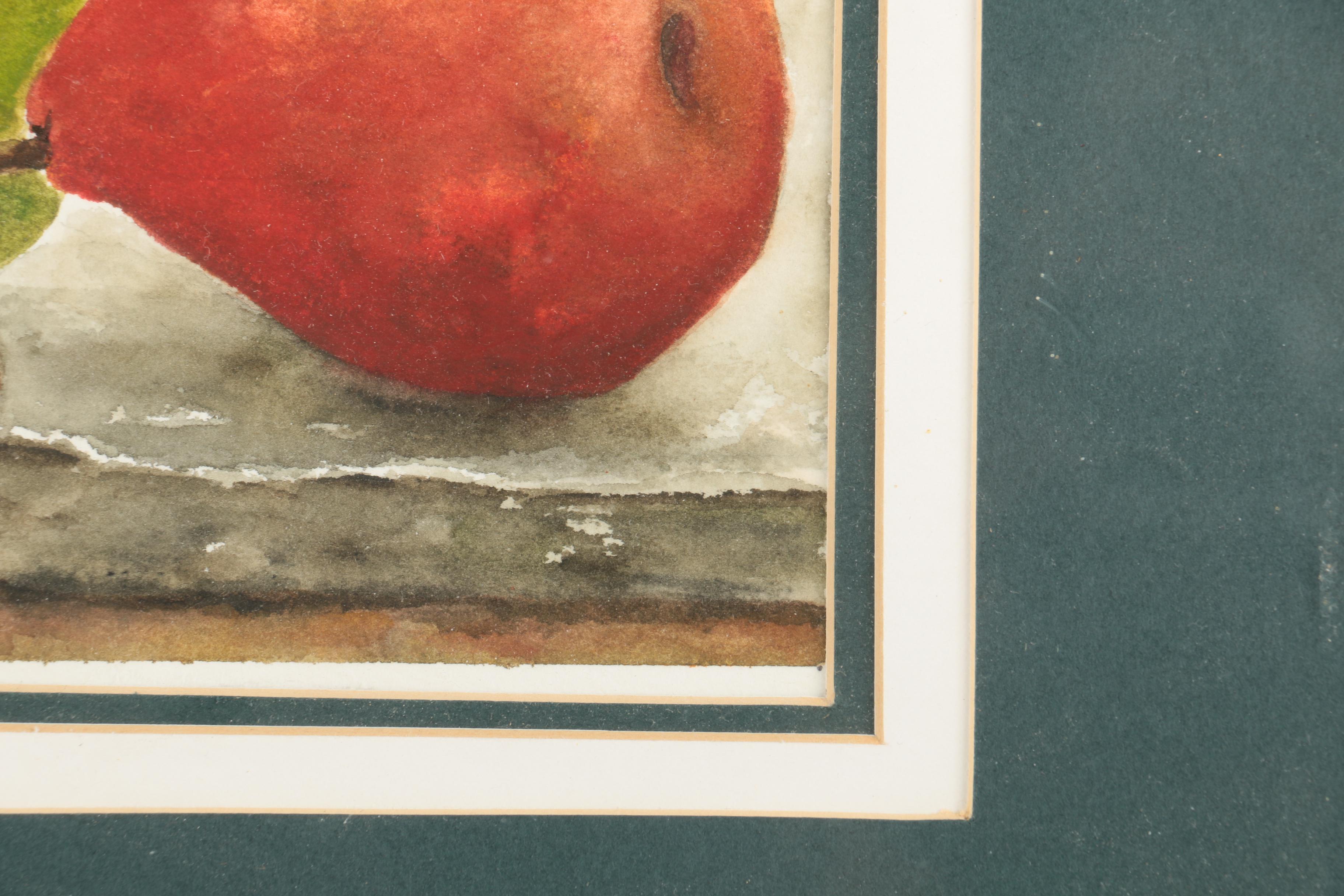 Anthony S. Elacion Watercolor Painting Still Life of Fruit and Eggs