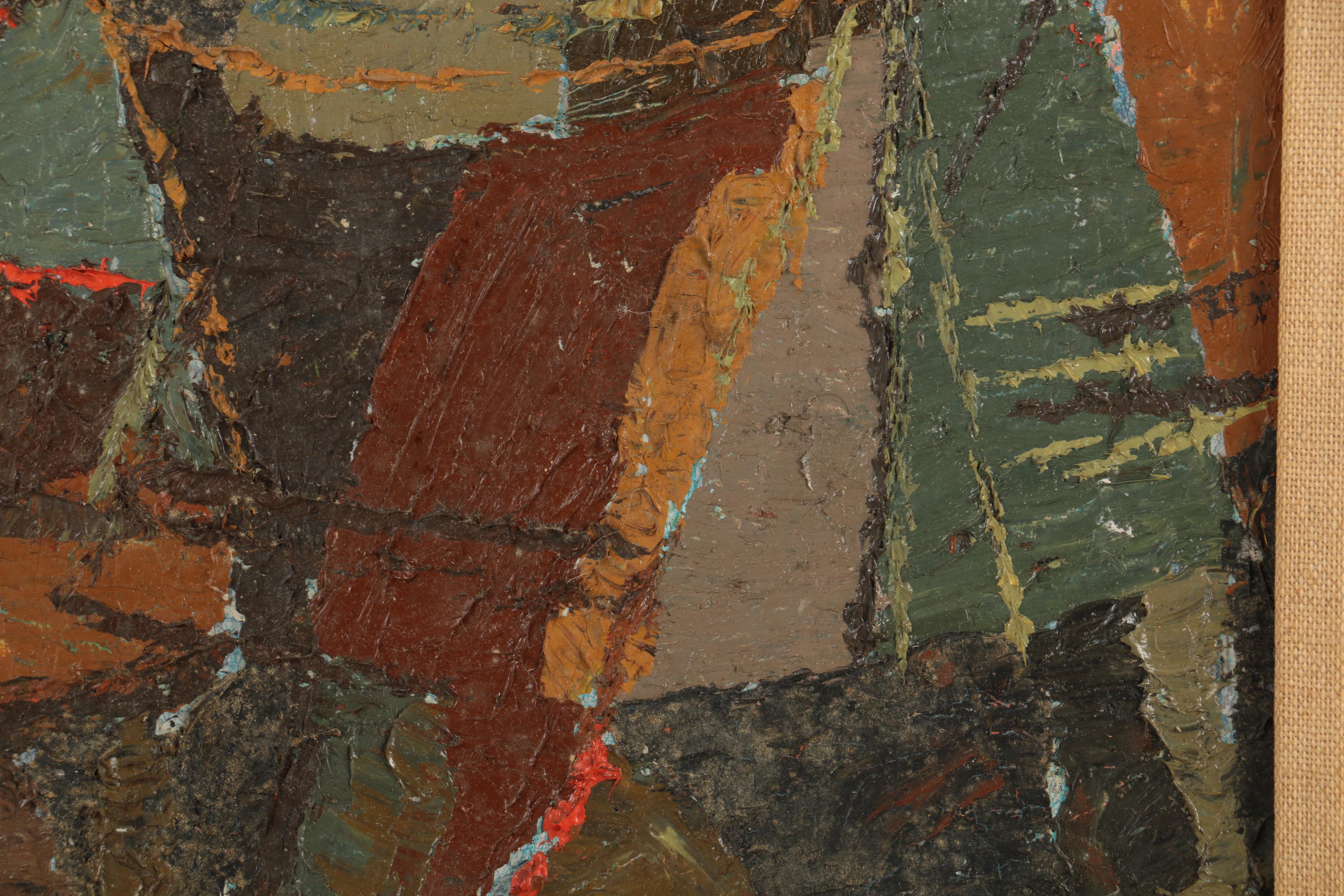 Ayo Ajayi Oil Painting on Board "Musicians"